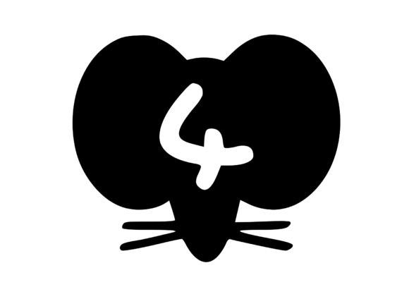 Cute Cartoon Mouse with Mono 4