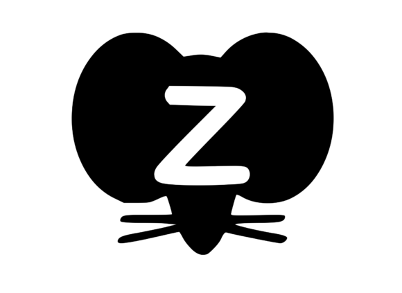 Cute Cartoon Mouse with Mono Z