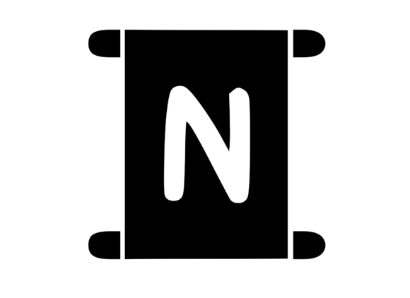 Old Scroll with Playful Mono N
