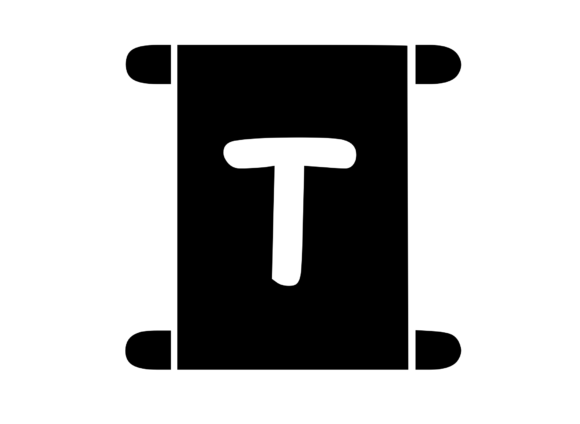 Old Scroll with Playful Mono T: A Designer's Review