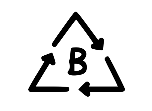 Recycle Symbol with Playful Mono B Review