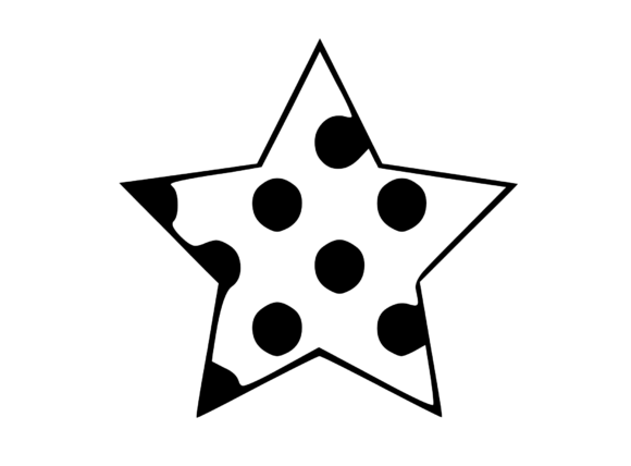 Spotty Star 8: A Bold Embroidery Design